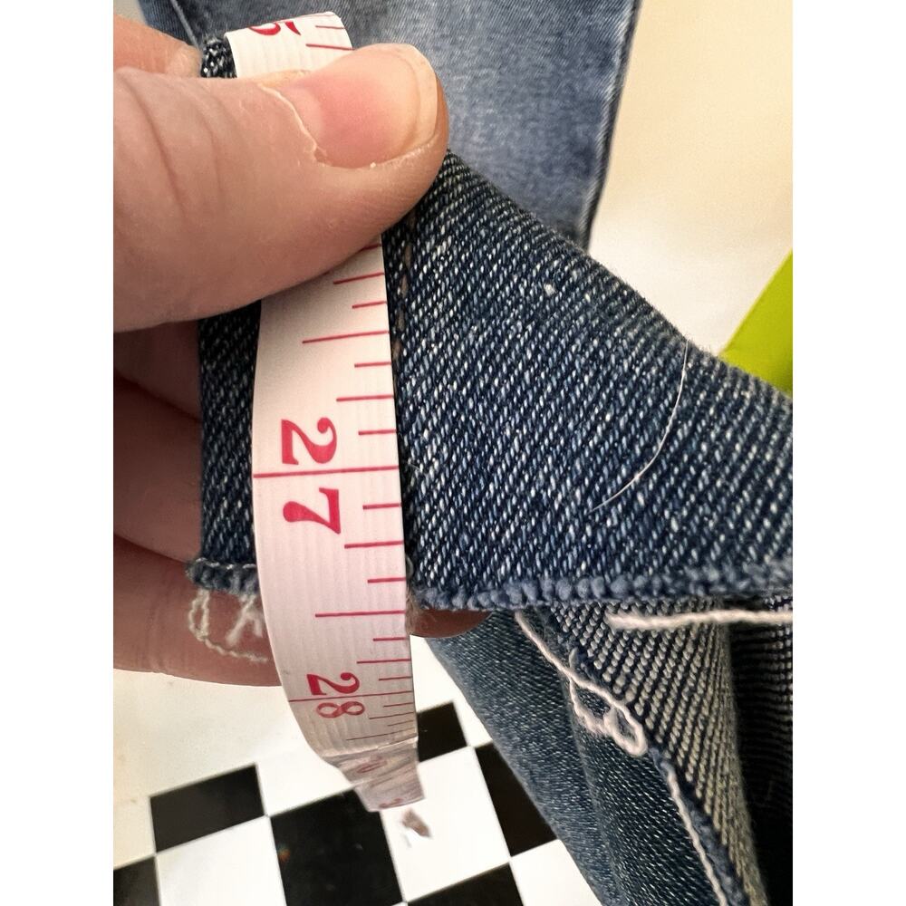 KENSIE JEANS Mid Rise Slim Straight Women’s Size 8/29 Raw Hem 30x27.5 Stretch - Picture 9 of 10